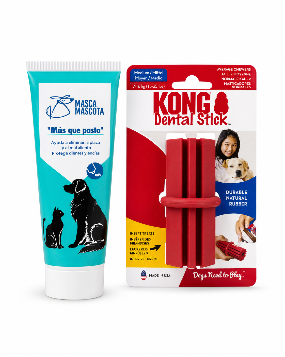 "Más que pasta" 100 g + Dental Stick Kong
