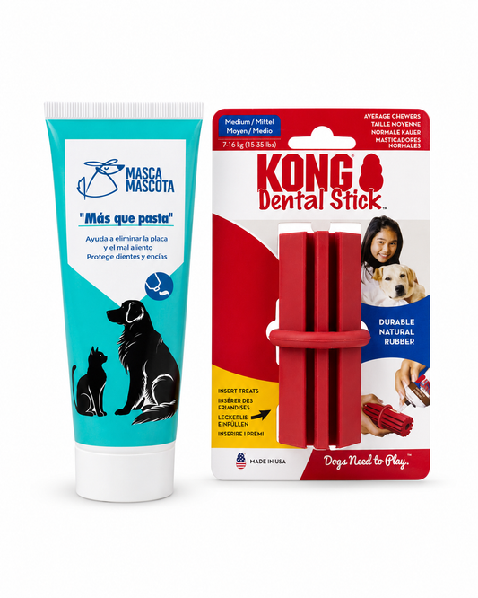 "Más que pasta" + Dental Stick Kong